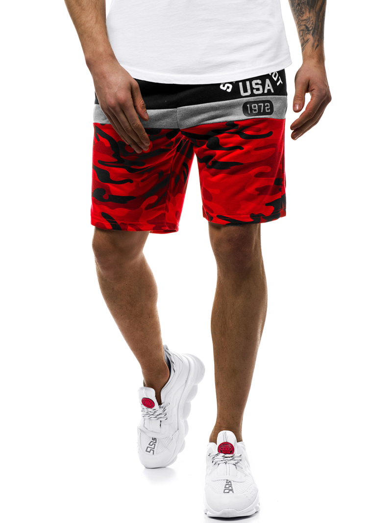 Pantaloni scurti bărbați rosii OZONEE JS/KK300157