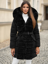 Geacă de femei neagra OZONEE JS/11Z8096Z