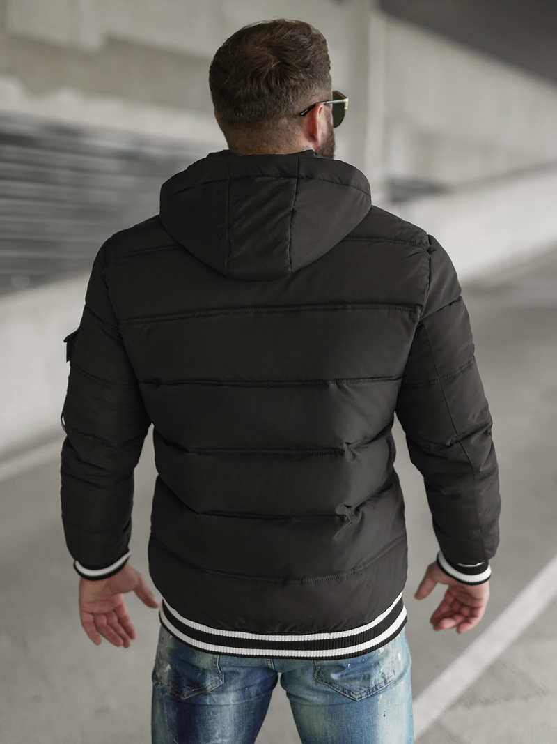 Geacă bărbați neagră OZONEE JS/57M7501/392Z