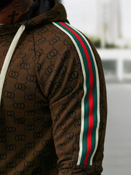 Compleu sport bărbaţi bej închis OZONEE O/FF5111AB