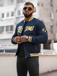 Jachetă de primăvară bărbați albastru marin OZONEE JS/84M3013/215Z