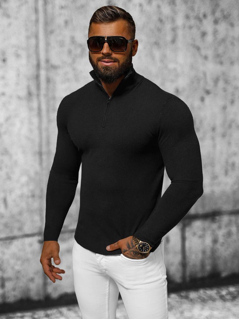 Pulover bărbați negru OZONEE NB/MM6007/4Z