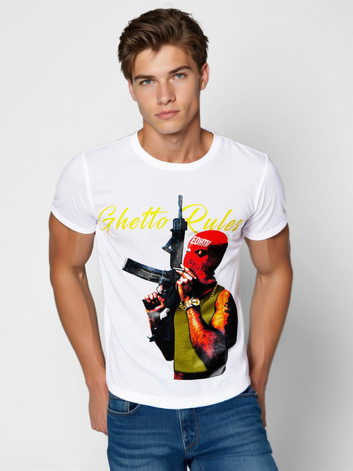 Tricou bărbați alb OZONEE O/T129/1Z