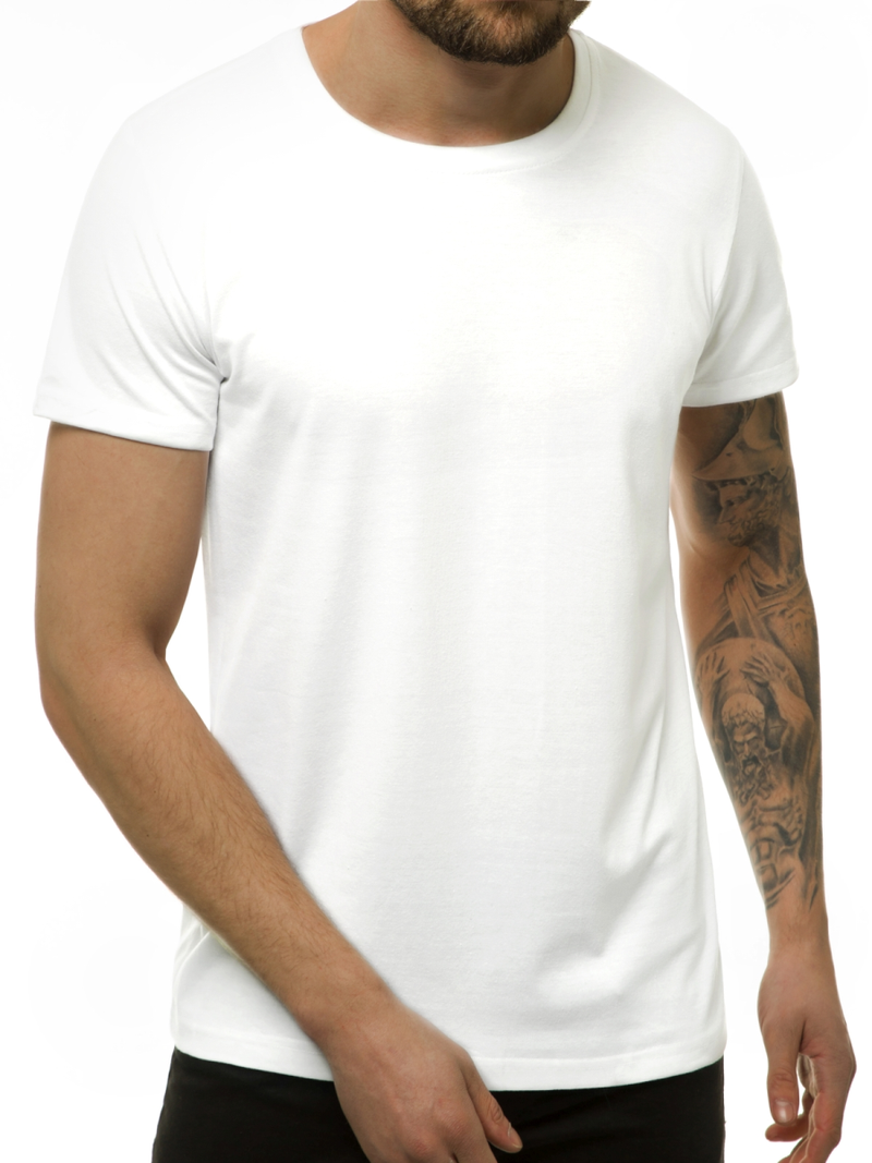 Tricou bărbați alb OZONEE JS/DX11001
