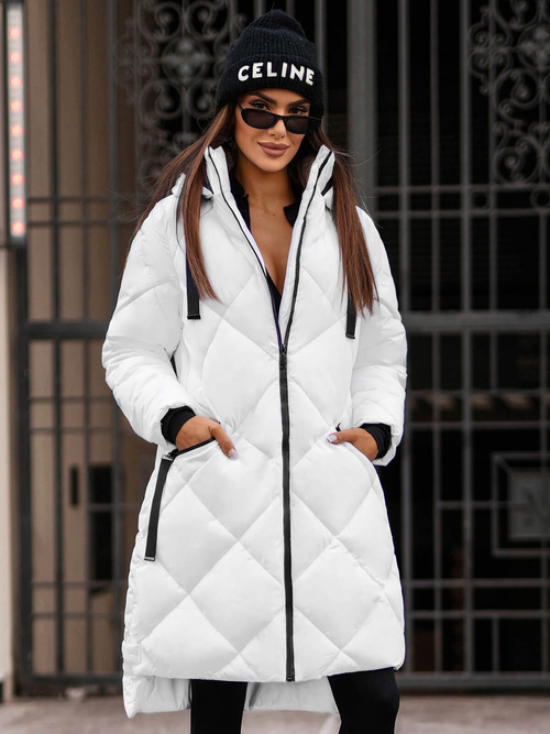 Geacă de femei alb OZONEE JS/5M3168/281Z