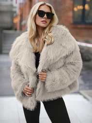 Geacă de femei gri-bej OZONEE JS/61M8515/92