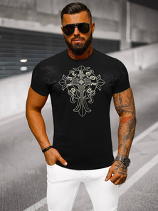 Tricou bărbați negru OZONEE NB/MT3037Z