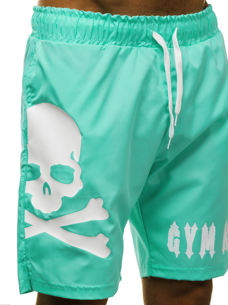 Pantaloni scurti de baie bărbați verde-mentă OZONEE O/1011