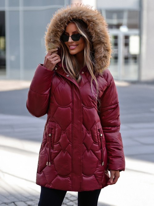 Geacă de iarnă damă bordo OZONEE JS/5M3332/1