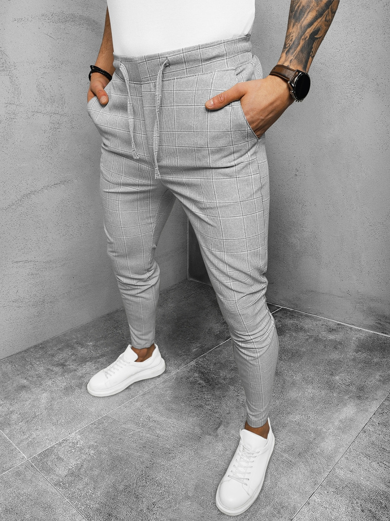 Pantaloni chino bărbaţi gri OZONEE DJ/2293/22