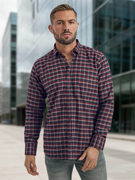 Cămașă bărbați bordo OZONEE V/V176