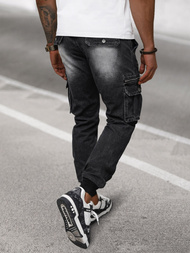 Pantaloni jogger bărbați negri OZONEE NB/MP0108N