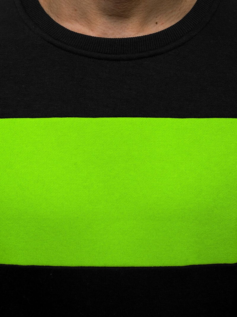 Hanorac bărbați negru-verde OZONEE JS/2020/31