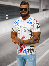 Tricou bărbați alb OZONEE JS/8T1211/1