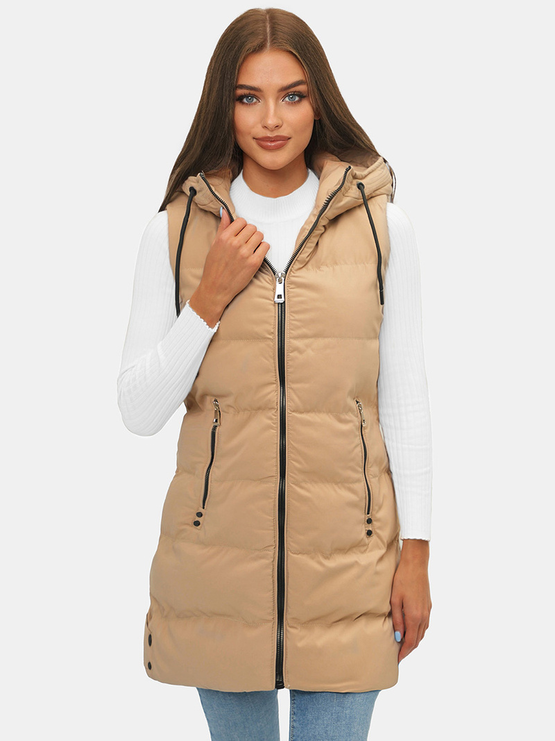 Vestă femei bej OZONEE N/7046