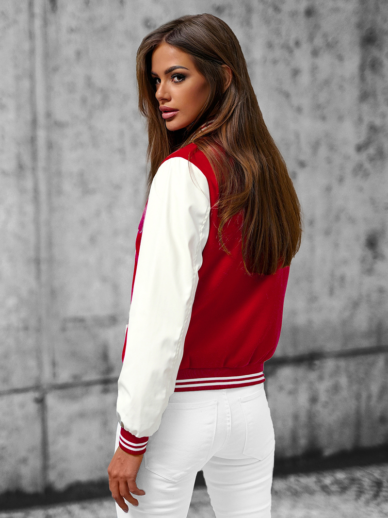 Geacă de femei roșie OZONEE JS/16M9067/270