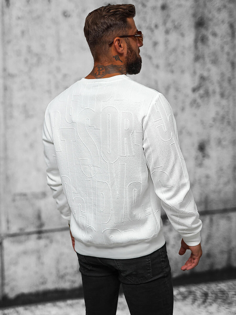 Bluză bărbați albă OZONEE JS/3B576