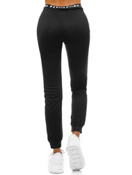 Pantaloni de training femei negri-albi OZONEE O/82316