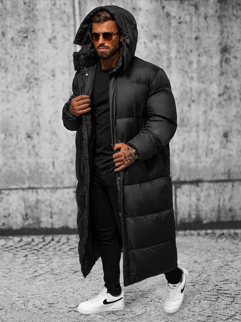 Geacă de iarnă bărbați neagră OZONEE O/M3202