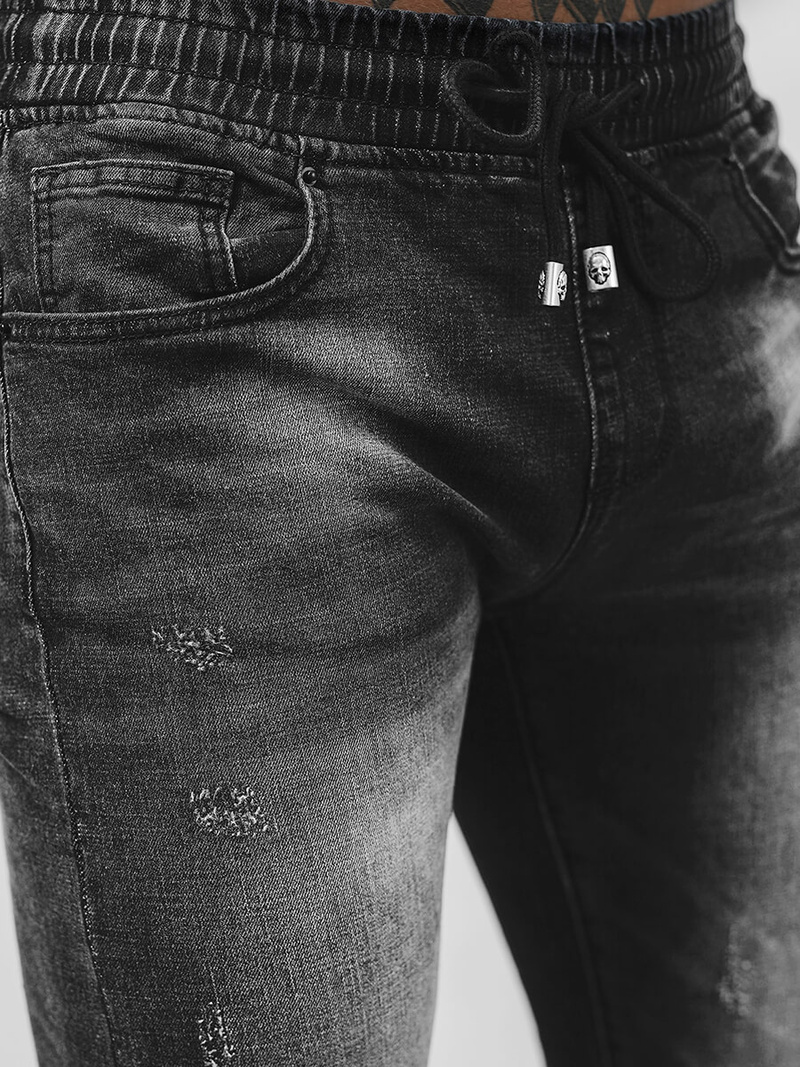 Blugi Jogger Bărbați Negri OZONEE NB/MP0053/2NZ