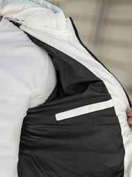 Geacă de iarnă bărbați neagră-albă OZONEE JS/31M5083/281