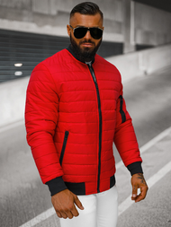 Jachetă bărbați roșie OZONEE JS/MY02Z