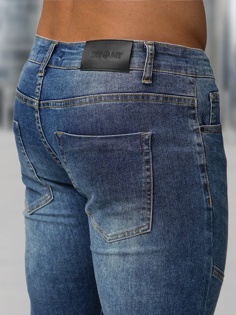 Blugi bărbaţi albaștri închis OZONEE NB/MP0082BS