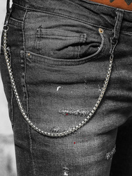 Blugi Bărbaţi negri OZONEE O/MB463