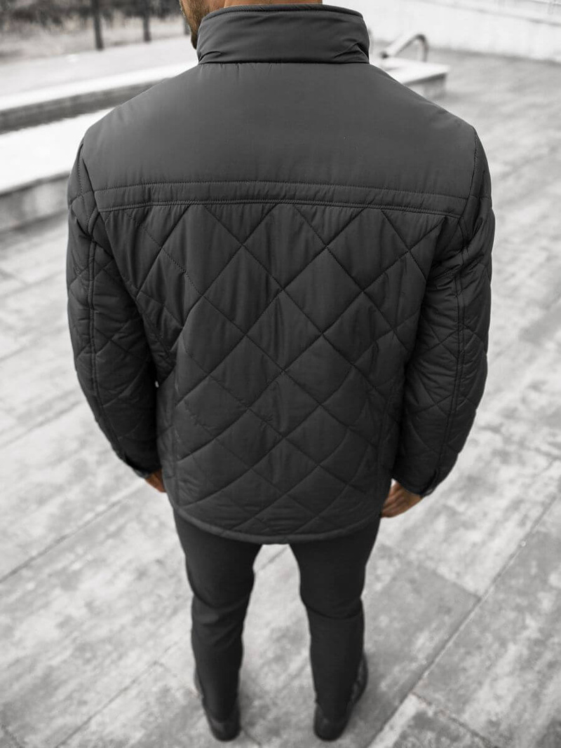 Jachetă de primăvară bărbați neagră OZONEE JS/22M11/1