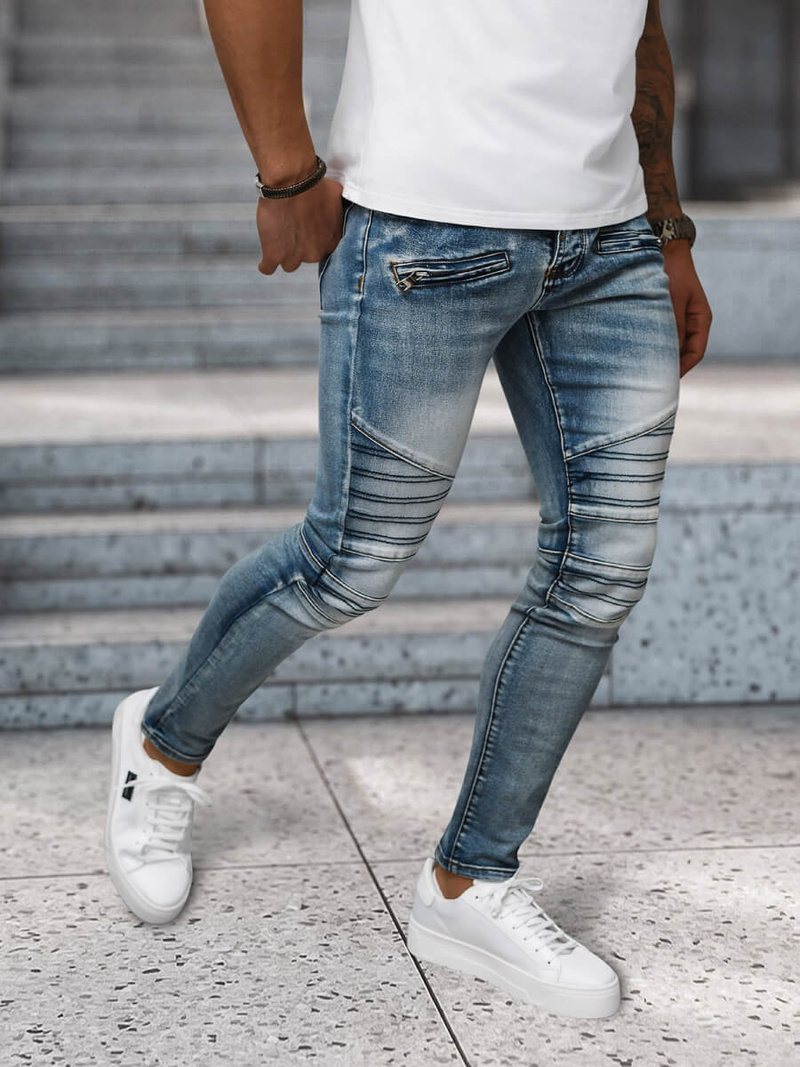 Blugi pentru barbati albaștri OZONEE NB/MP0094BSZ