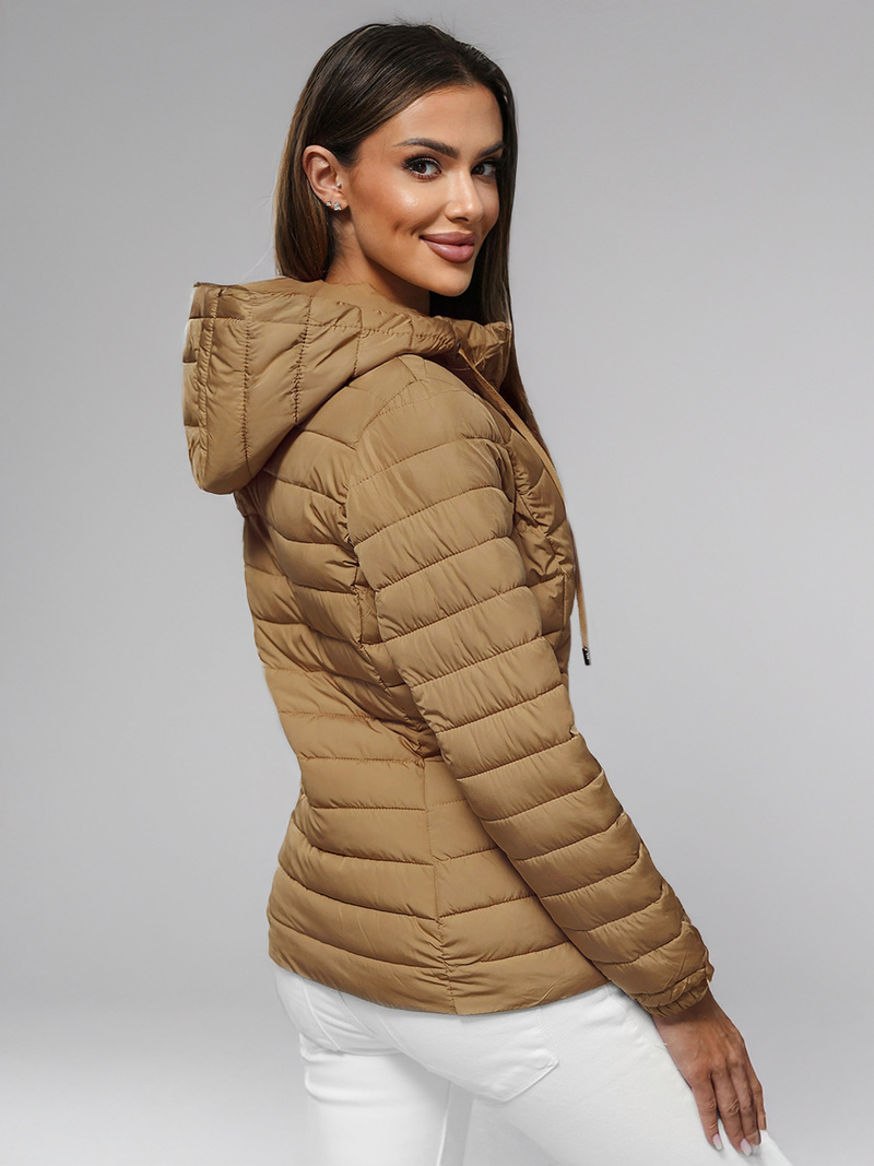 Geacă damă bej închis OZONEE JS/16M9103/84