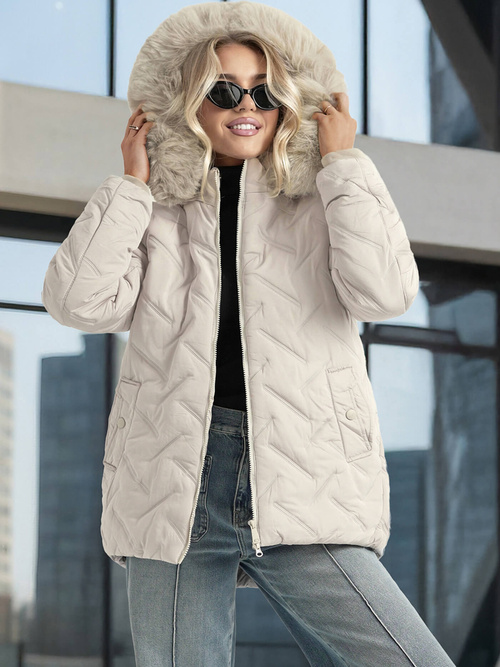 Geacă de femei gri deschis OZONEE JS/16M9296/280