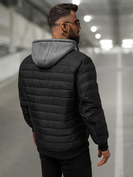 Jachetă bărbați neagră OZONEE JS/8M985/392