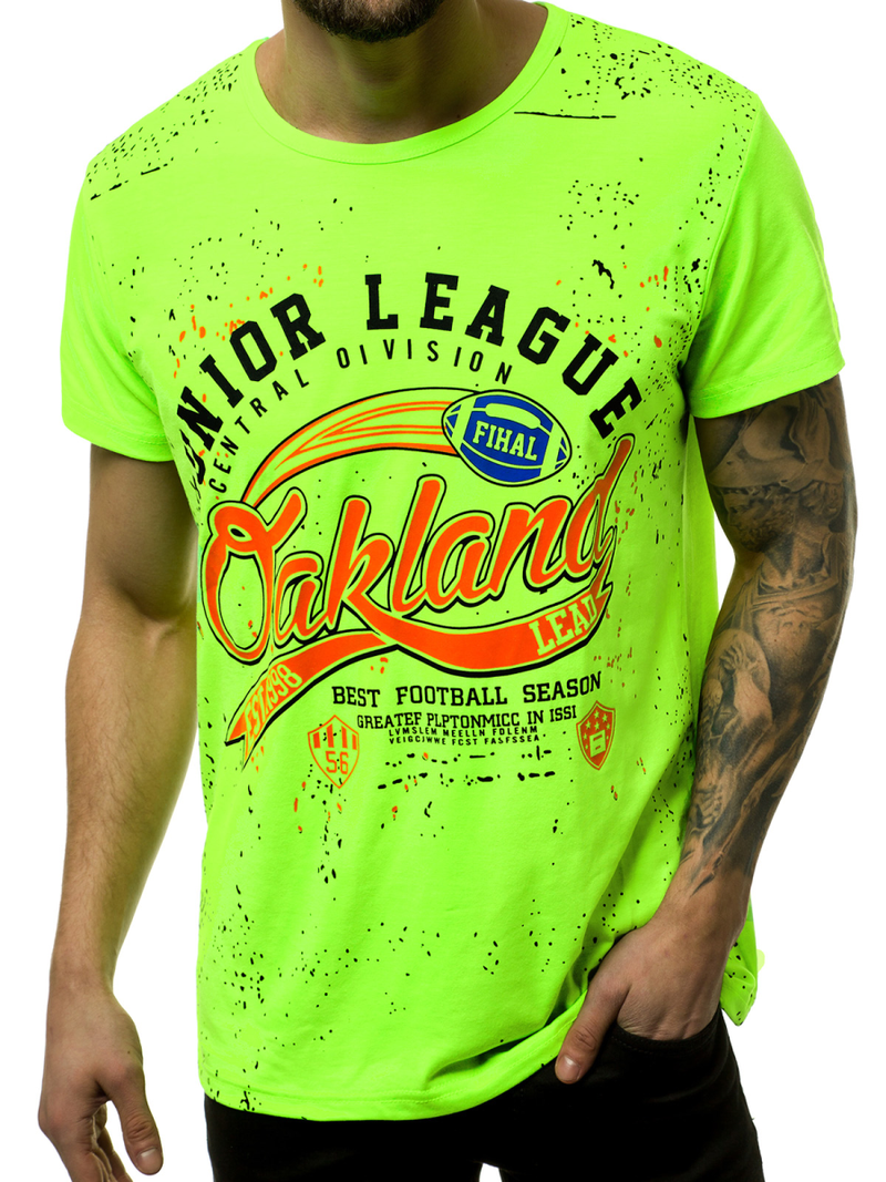 Tricou bărbați verde OZONEE JS/KS1975