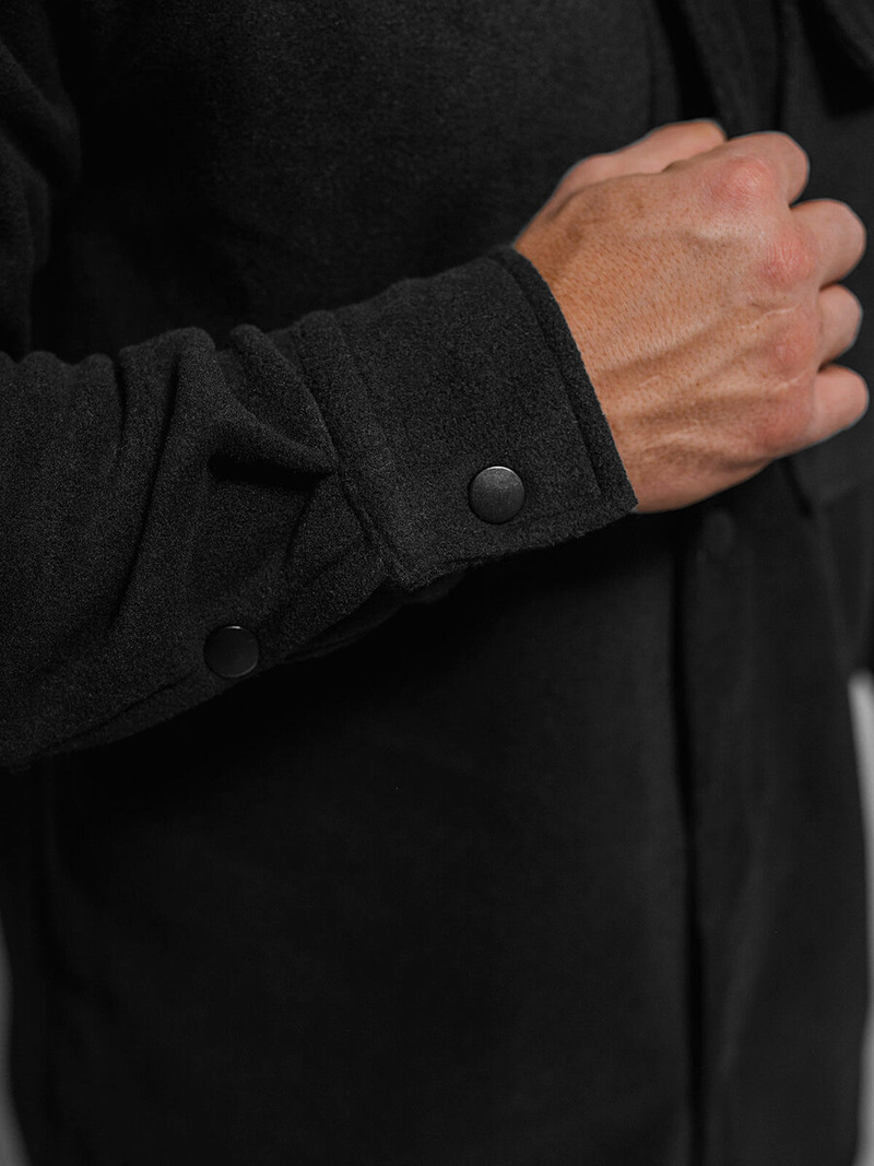 Cămașă bărbați neagră OZONEE O/GOM23040