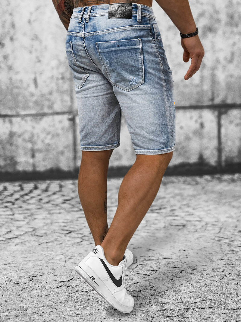 Pantaloni scurti bărbați albaștri deschis OZONEE NB/MP0263BC