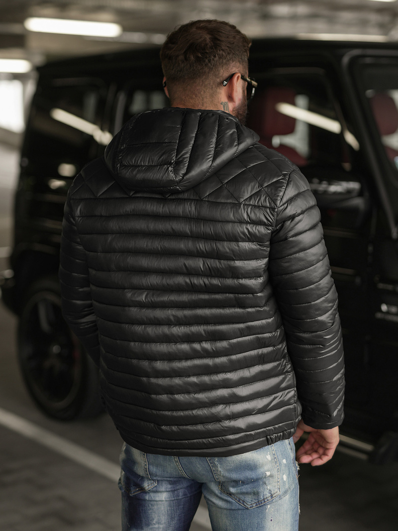 Geacă bărbați neagră OZONEE JS/16M9328/392BZ