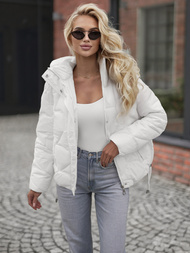 Geacă de femei alb OZONEE JS/5M3336/281Z