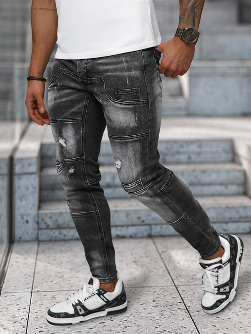 Blugi barbati negri OZONEE NB/MP0155N