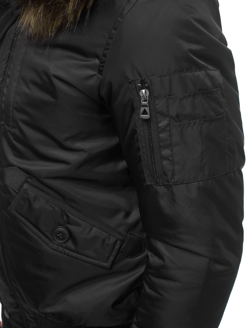 Jachetă bărbați neagră OZONEE O/99123