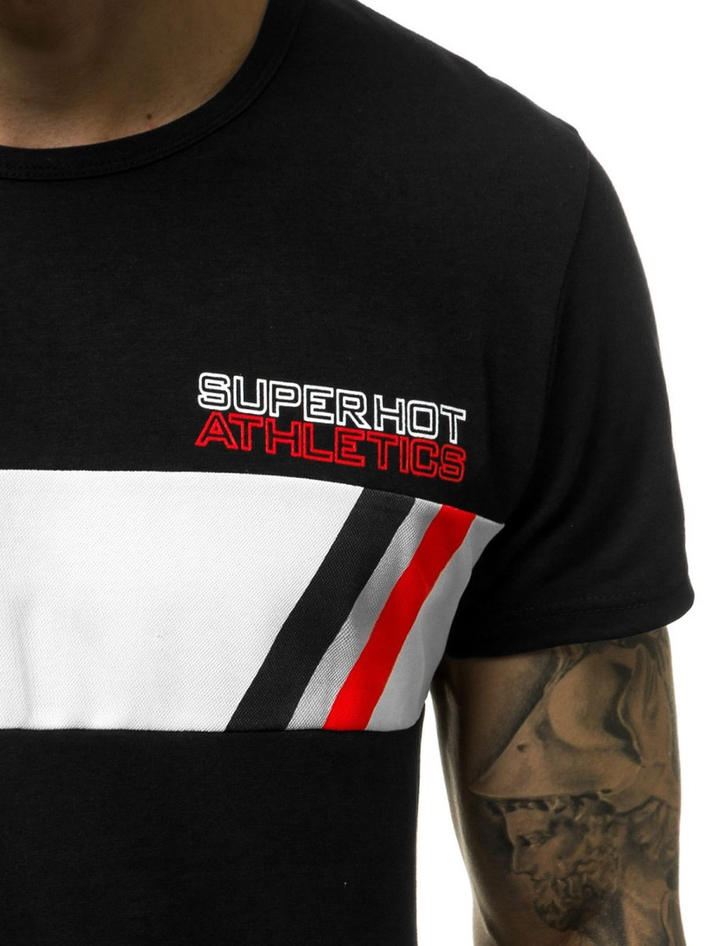 Tricou bărbați negri OZONEE JS/KS1957