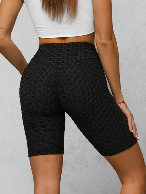 Colanți scurți de damă negri OZONEE JS/17K593/3