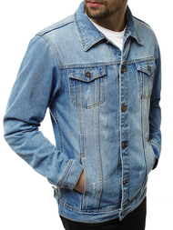 Jachetă de blugi bărbați albastră OZONEE V/19276