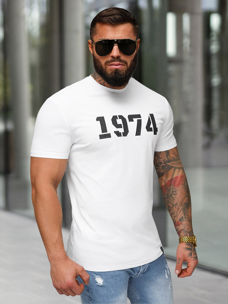 Tricou bărbați alb OZONEE NB/MT3130