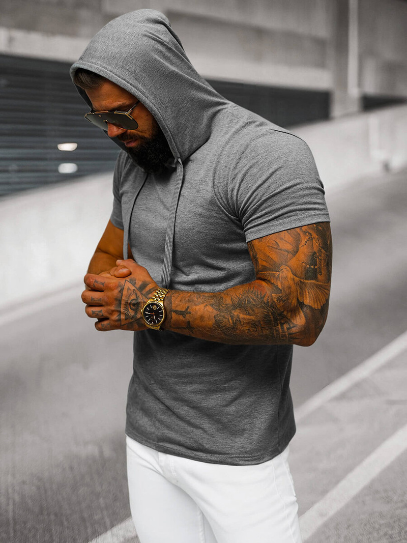 Tricou bărbați antracit OZONEE JS/8T89/5