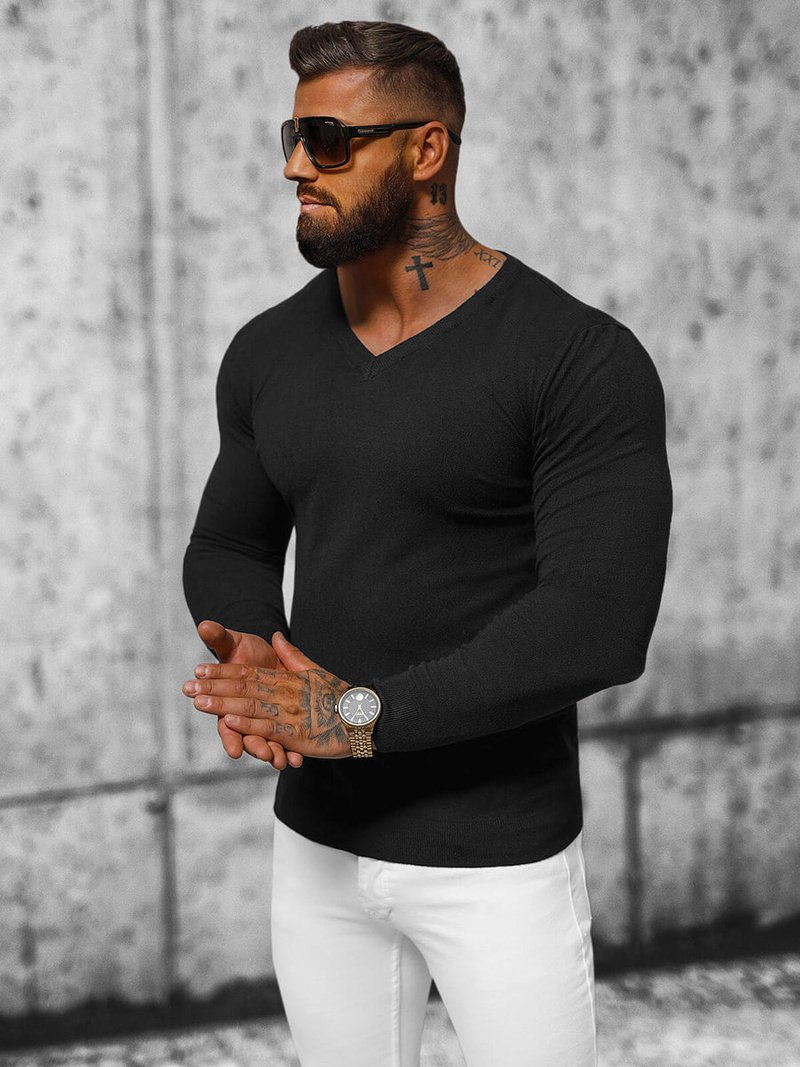 Pulover bărbați negru OZONEE NB/MMB601/4Z