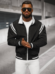 Jachetă de bărbați neagră OZONEE JS/5M3218/392