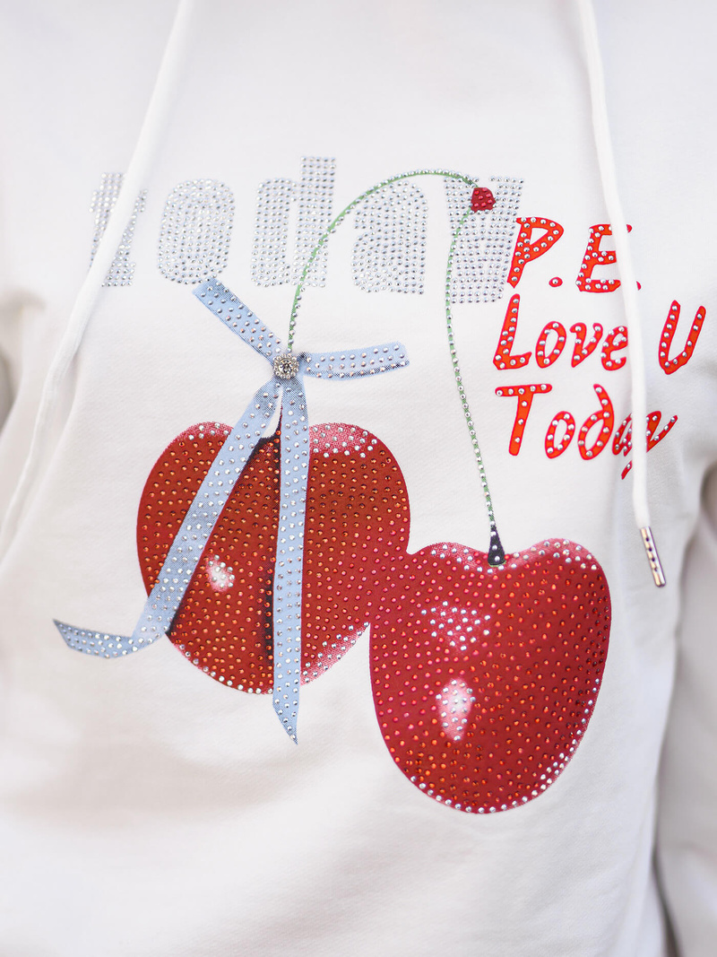 Hanorac damă alb OZONEE JS/8B856/1