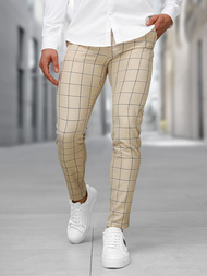 Pantaloni chino bărbaţi bej OZONEE DJ/5522Z