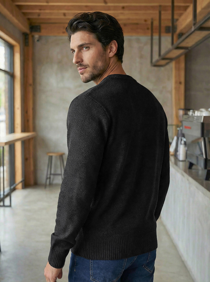 Pulover bărbați negru OZONEE JS/59B3600/3